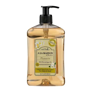 A La Maison French Liquid Soap Plumeria, 16.9 Fl Oz