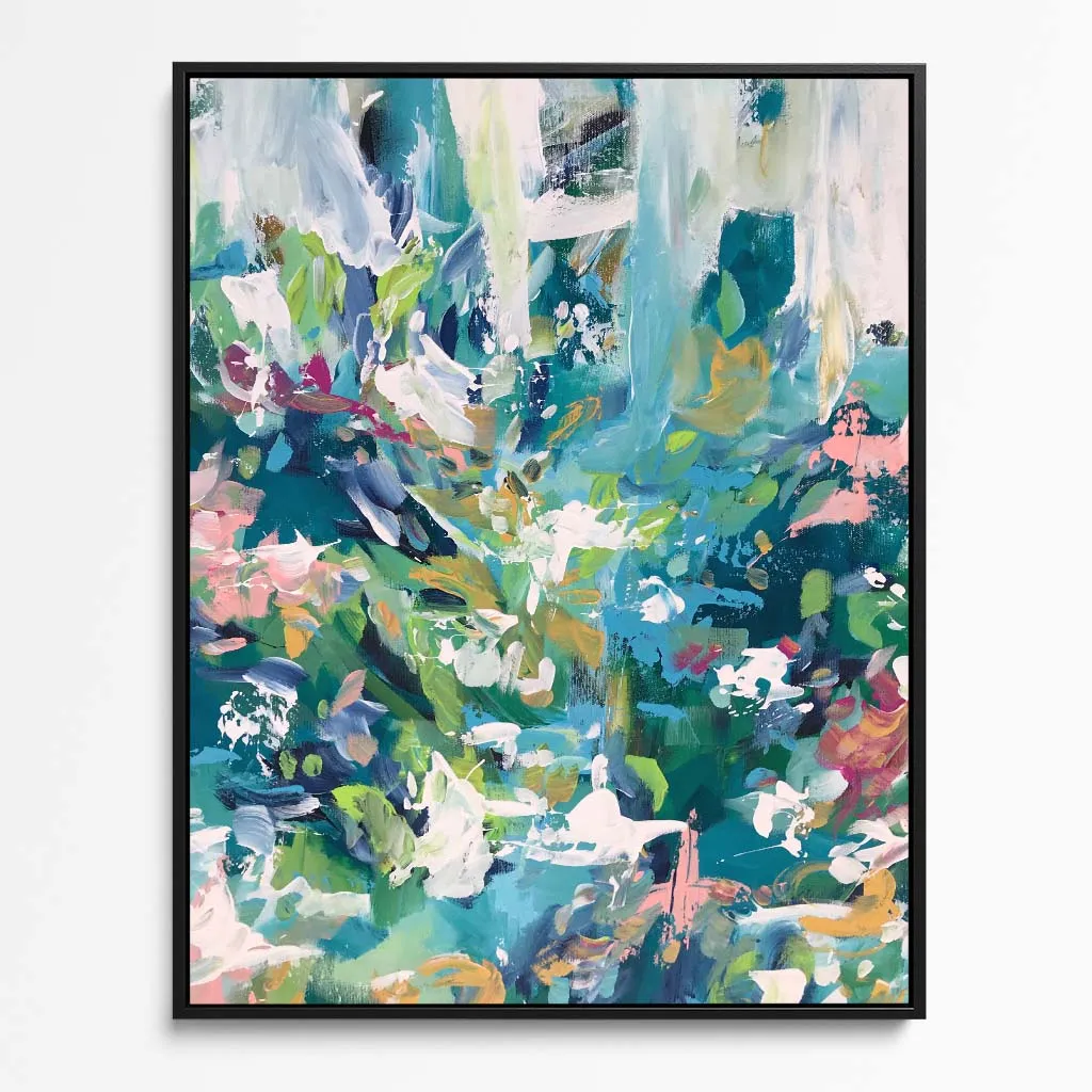 Abstract 110 Framed Canvas