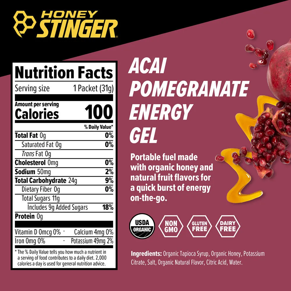 Acai Pomegranate Energy Gel Box of 24