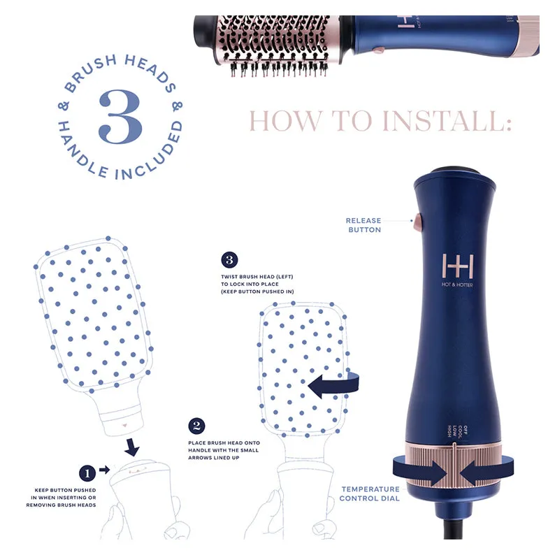 ANNIE HOT & HOTTER All-In-One Interchangeable Hair Dryer Brush #05913