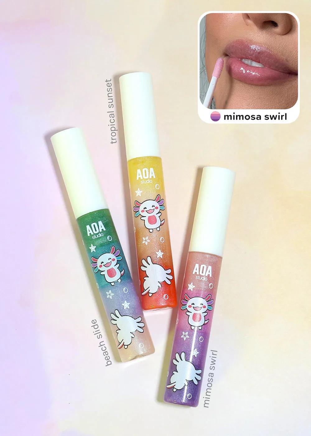 AOA Axel's Rainbow Paint Lip Gloss