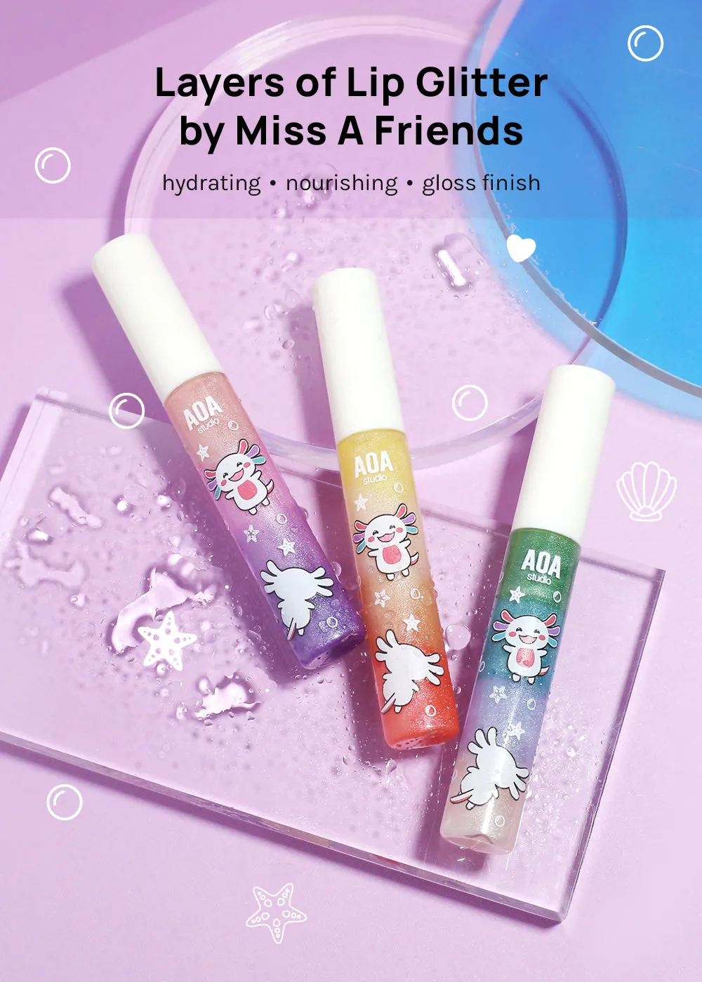 AOA Axel's Rainbow Paint Lip Gloss