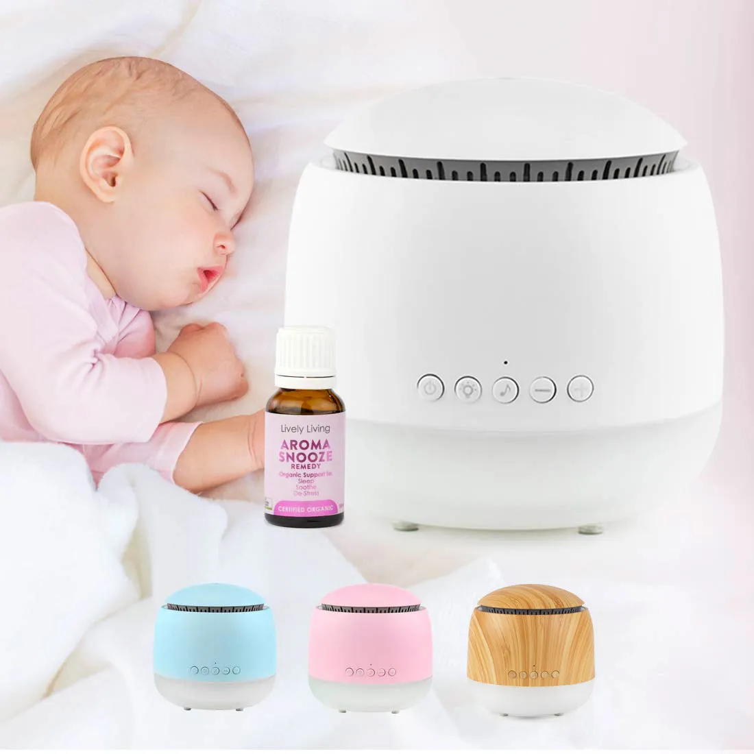 Aroma Snooze Sleep Aid Vaporiser with Snooze Essential Oil