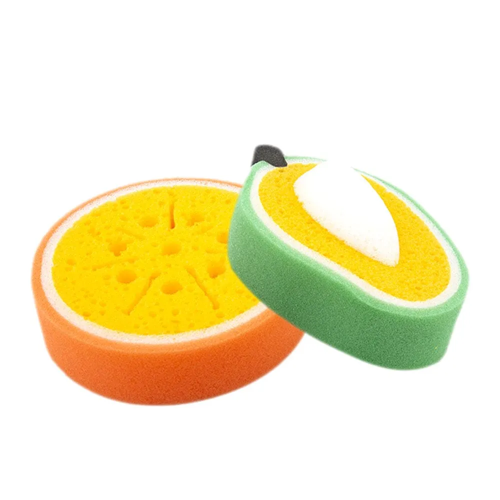 Baby Moo Sliced Orange And Mango 2 Pk Bath Sponge - Multicolour