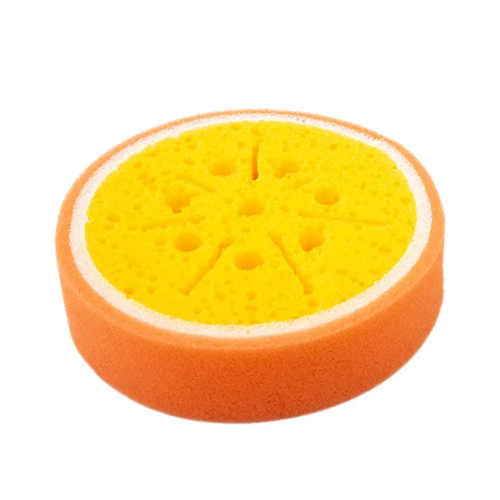 Baby Moo Sliced Orange And Mango 2 Pk Bath Sponge - Multicolour