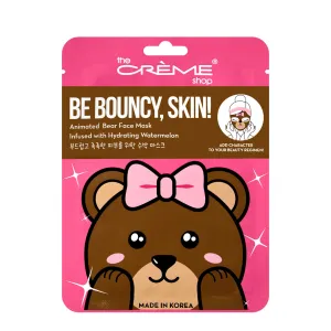 Be Bouncy, Skin! Animated Bear Face Mask - Hydrating Watermelon