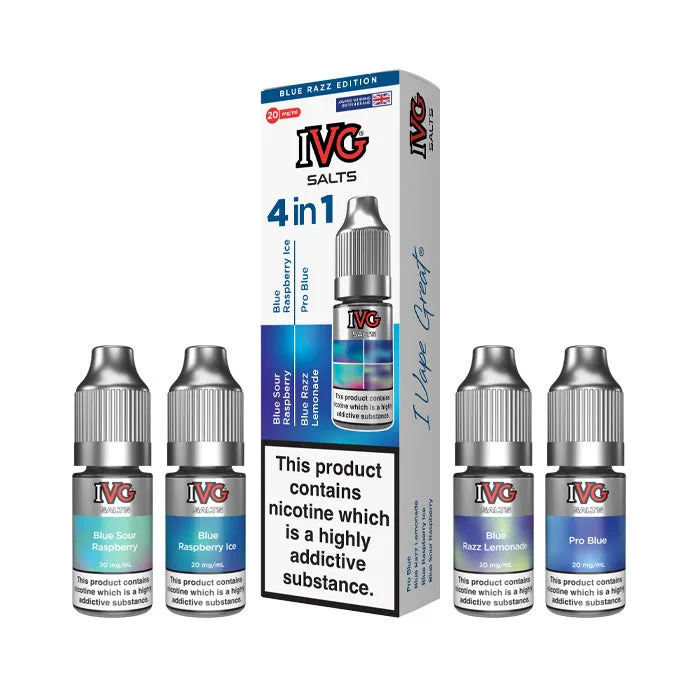 Blue Razz Edition 4 in 1 Nic Salts by IVG