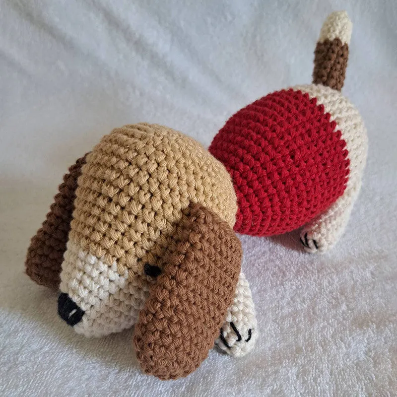 Cotton Soft Toy for Baby |  Doggo Crochet | Multicolour