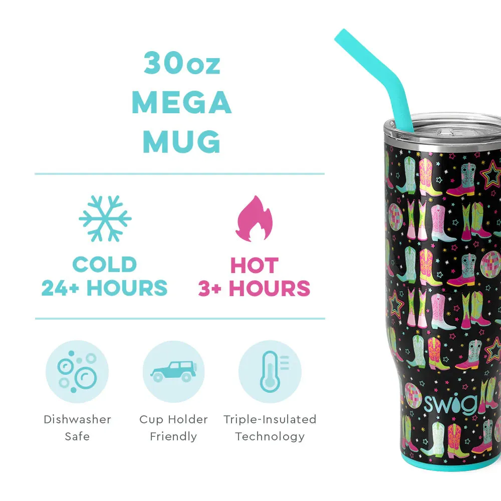 Disco Cowgirl Mega Mug with Straw (30oz)