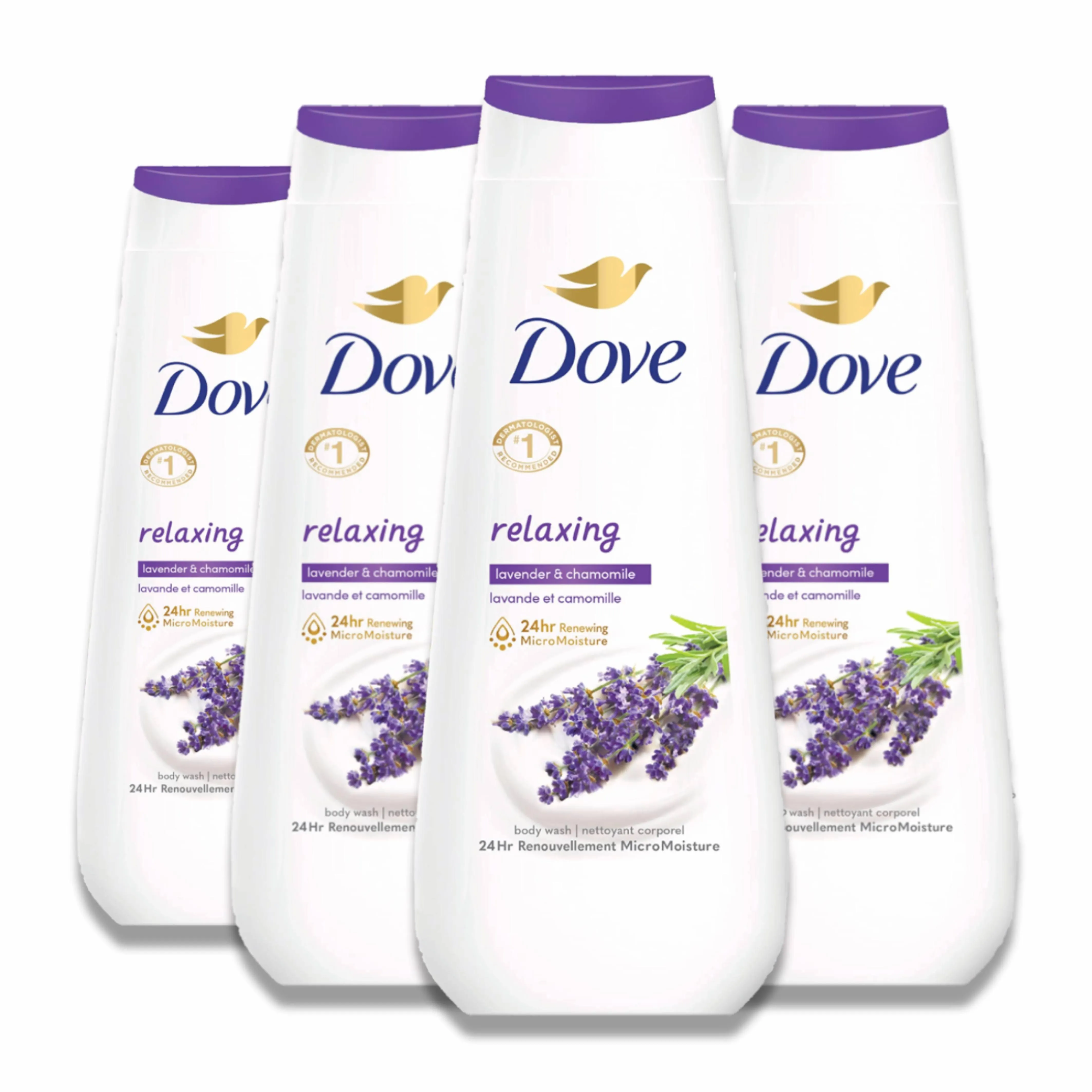 Dove - Body Wash Relaxing Lavender Oil & Chamomile - 20 Oz - 4 Pack