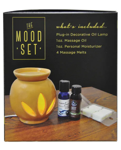 Earthly Body The Mood Set - Pack Of 4 Massage Melts, 1 Oz Massage Oil & Waterslide