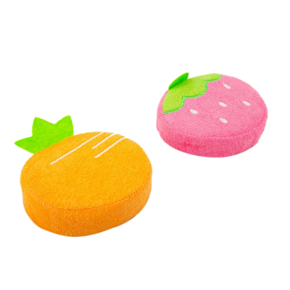 Fresh & Fruity Multicolour 2 Pk Bath Sponge