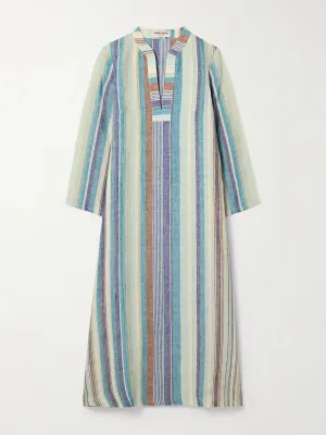 Giada striped linen kaftan