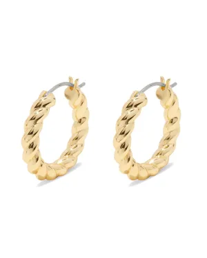 Gorjana Women's 18k Gold Plated Croissant Hoop Earrings Stainless Steel Post