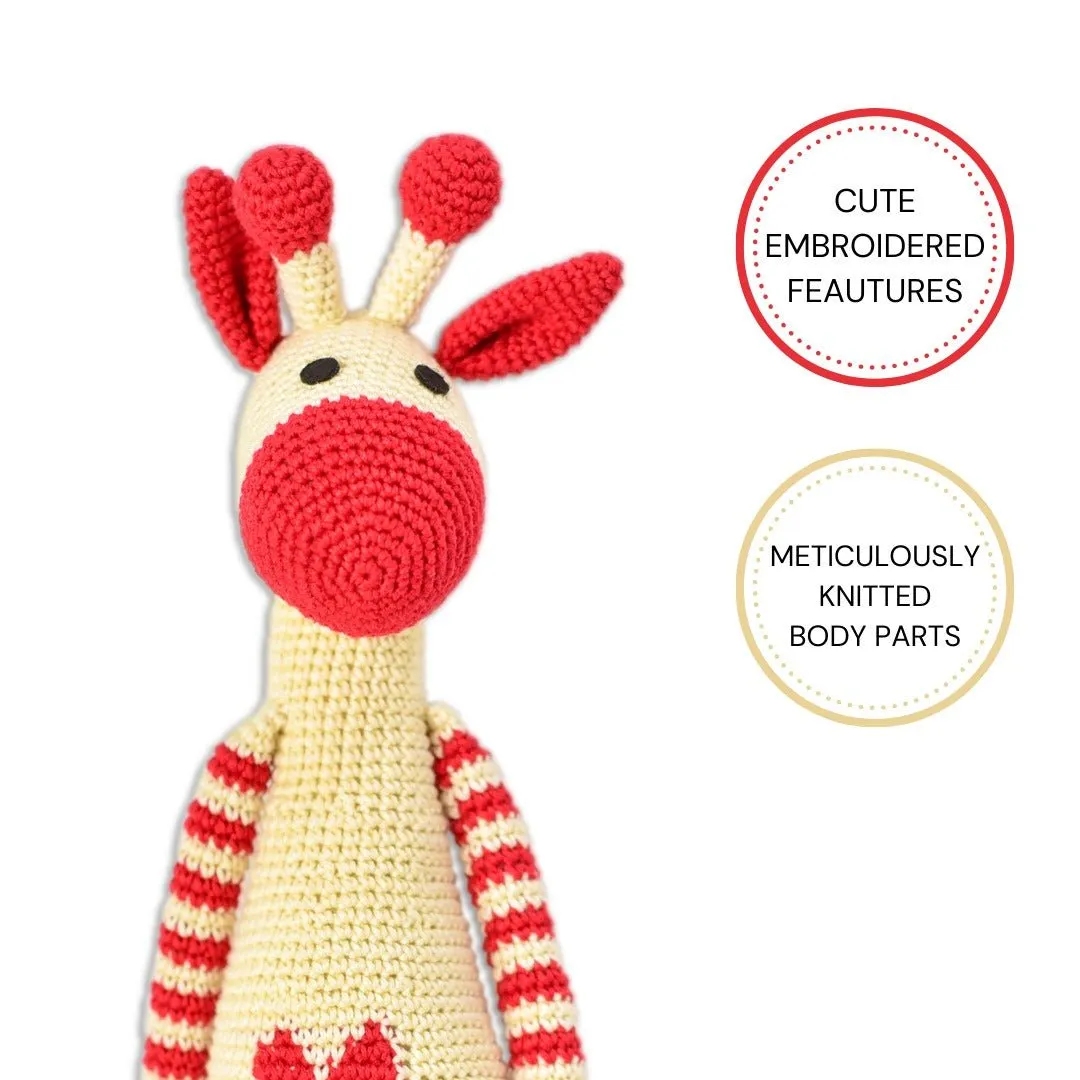 Happy Threads | Giphy Giraffe| 36 cms | Super Cute | Soft Toy | For Girls & Boys | Giraffe Soft Toy