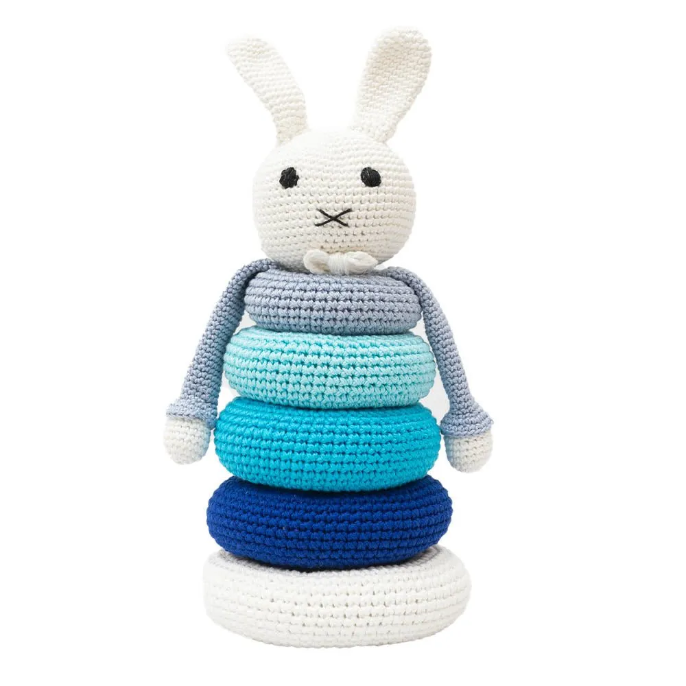 Happy Threads Handcrafted Amigurumi Soft Toy- Handmade Crochet- Bunny Stackable