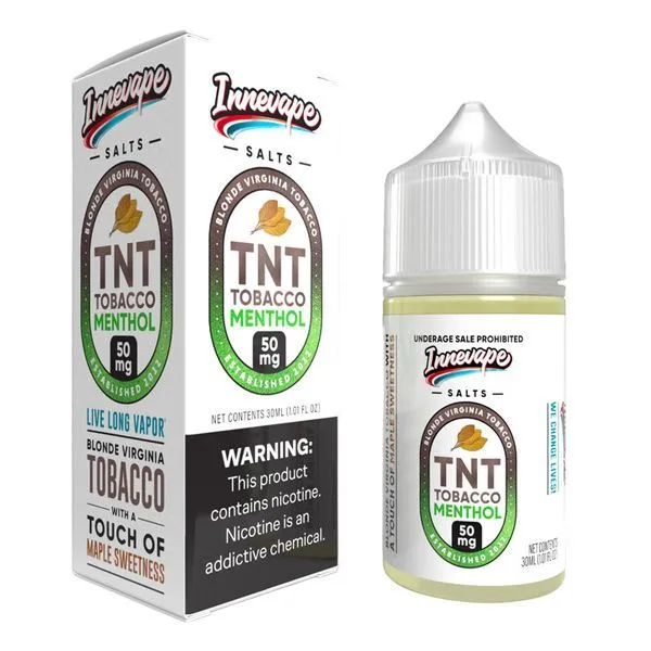 Innevape Salts -  TNT Tobacco Menthol Nic Salt  - 30ML E-Liquid