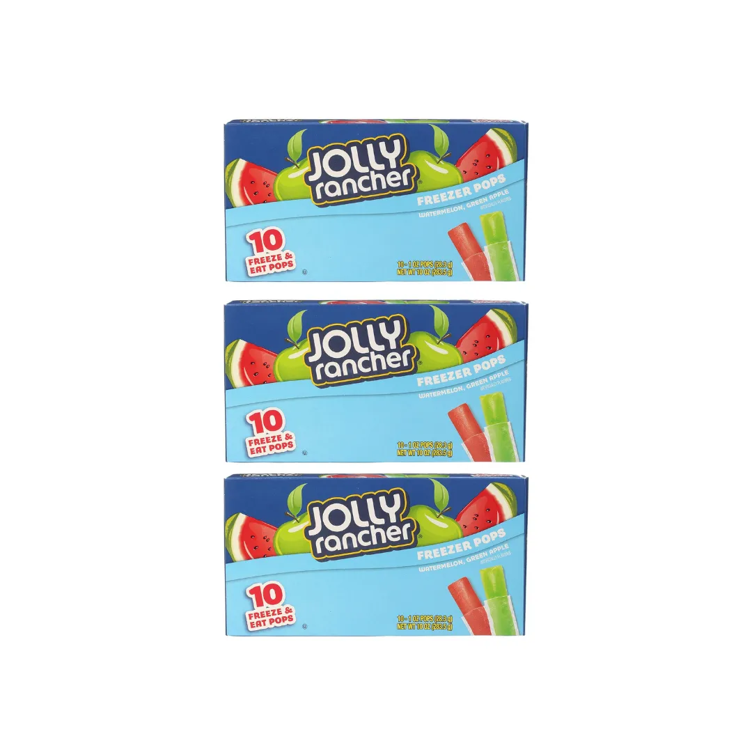 Jolly Rancher Freezer Pops - 3 Pack (Imported) – Fruit-Flavored Ice Pops