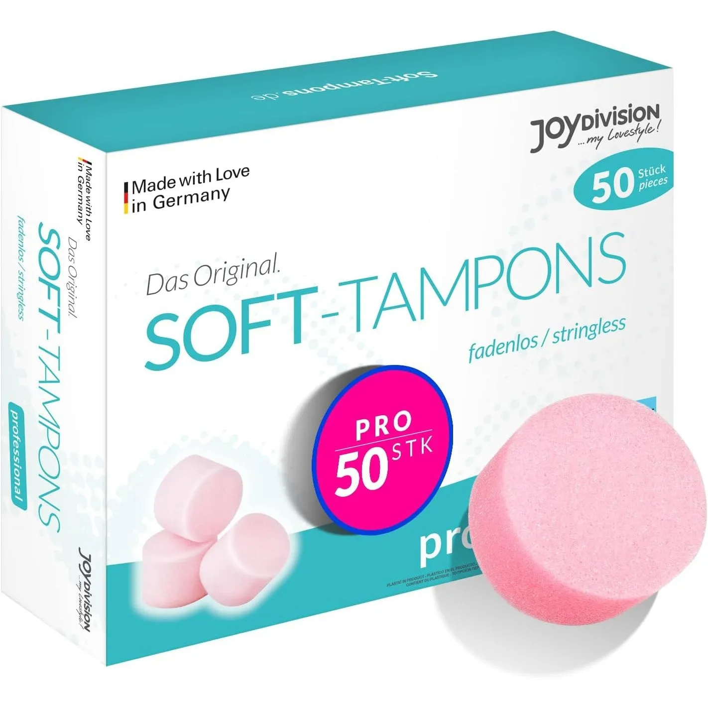 JOY DIVISION Soft Tampon Menstrual Sponges - Professional (50 Pack)