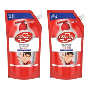 Lifebuoy Total 10 Activ Natural Germ Protection Liquid Handwash (Refill) 750 ml (Buy 1 Get 1 Free)