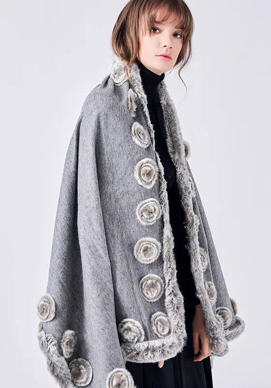 Luxury Real Fur Wool Scarf