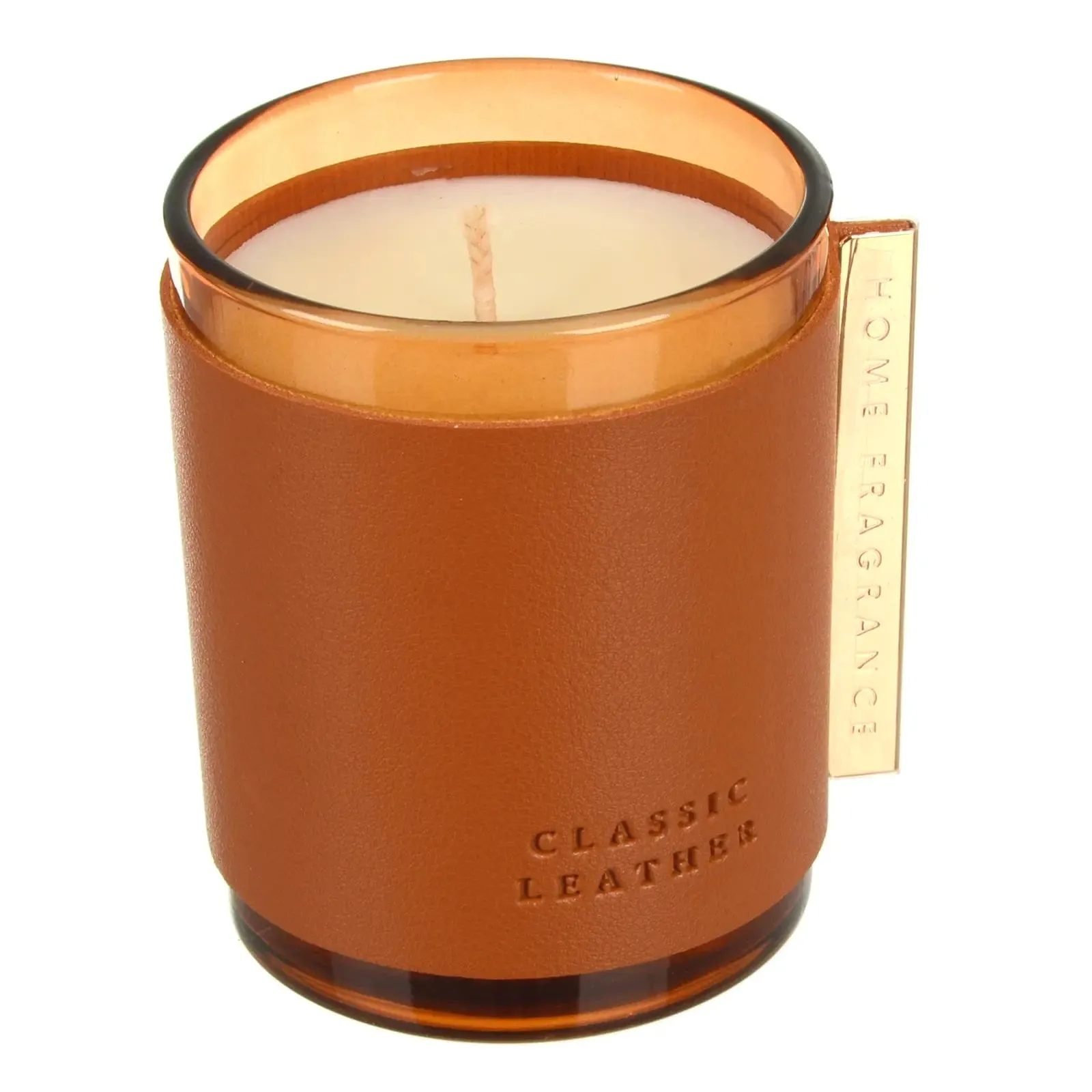 Luxury Scented Candle Classic Leather Series Collar Glass Jar 225g