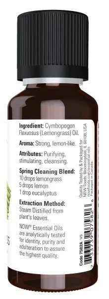 Now Foods Lemongrass Oil 1 oz Liquid