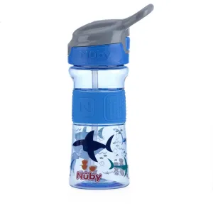 Nuby - Soft Spout On the Go Sports Bottle with Push Button-Blue