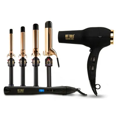 Open Box - Hot Tools Signature Series Gold Curling Iron/Wand - 1 ¼"