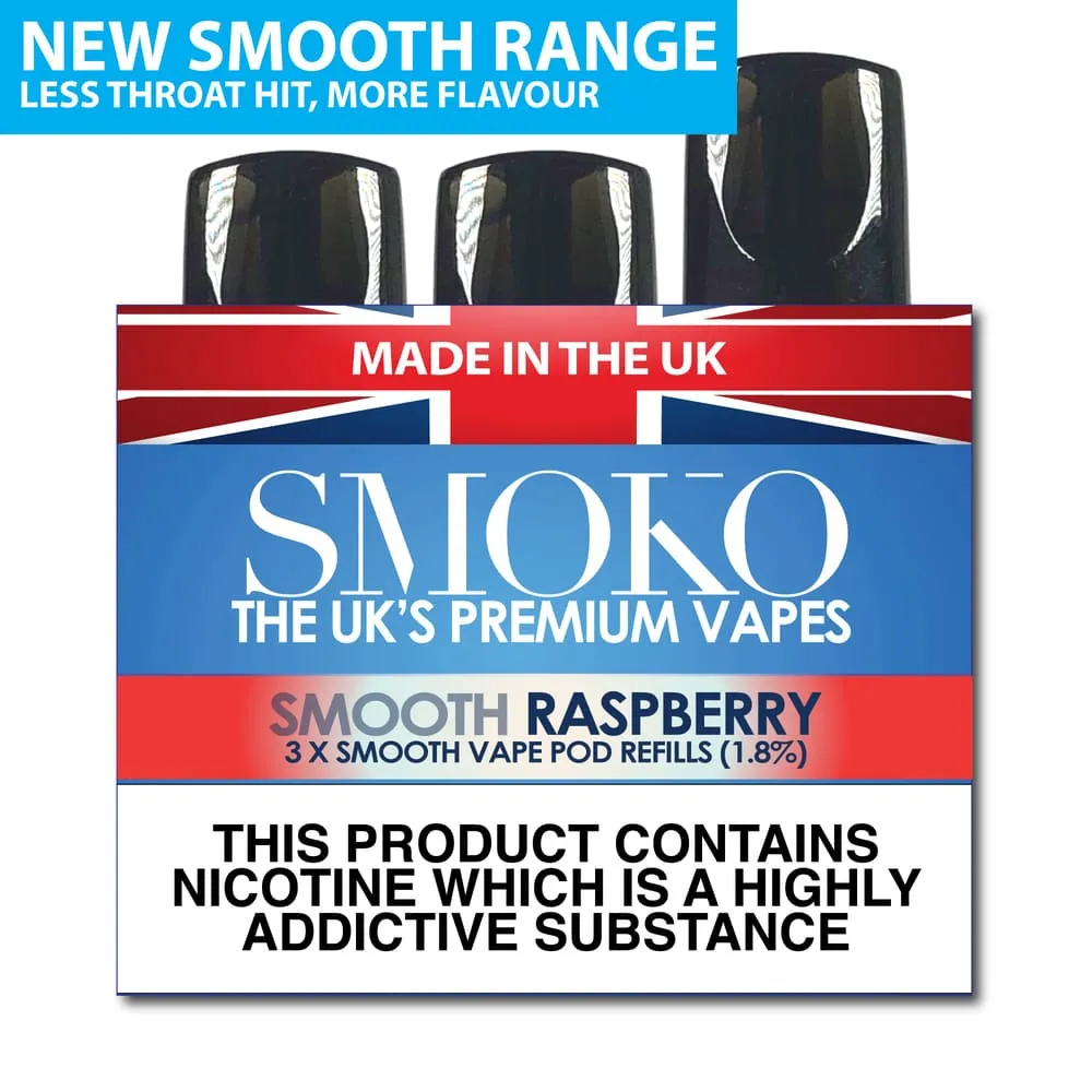 RASPBERRY - SMOOTH VAPE POD REFILLS