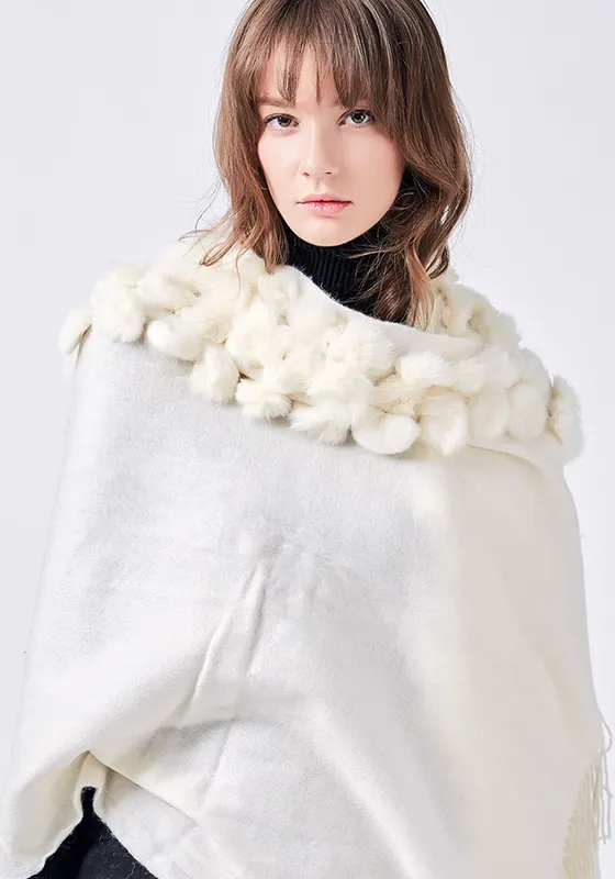 Real Fur Scarf Collar Shawl