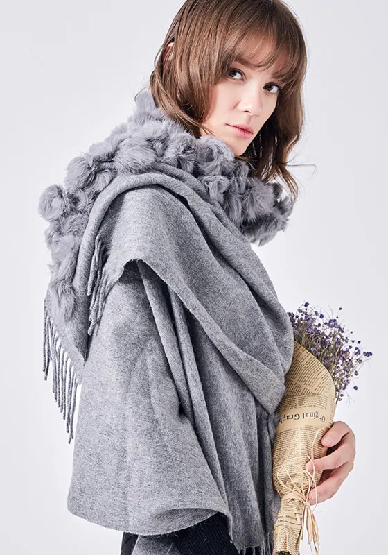 Real Fur Scarf Collar Shawl