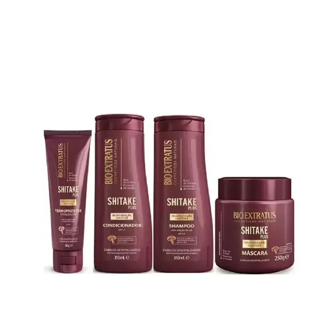 Shitake Plus Hair Revitalizing Nourishing Reconstruction Kit 4 Itens - Bio Extratus