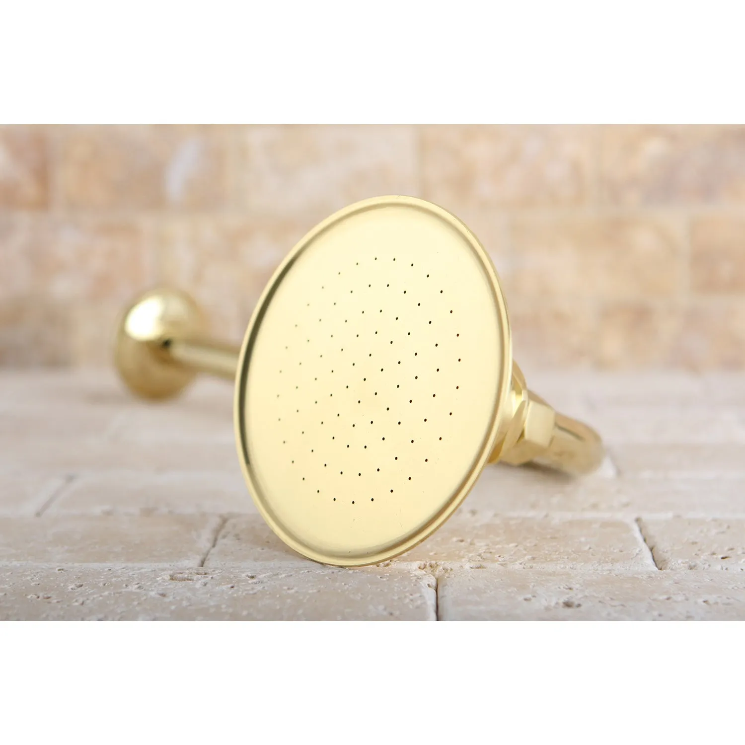 Victorian Brass Showerhead With 12" Shower Arm Combo