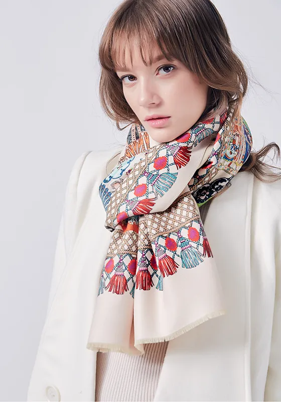 Wool Print Cashmere Shawl